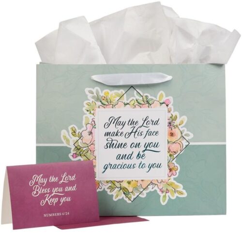 1220000139480 Women Landscape Gift Bag Set w/Card: The Lord Bless You Numb. 6:24