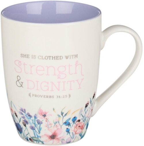 1220000139572 Scripture Ceramic Encouraging Coffee and Tea Mug for Women: Strength and Dignity