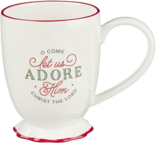 1220000329447 Large Novelty Inspirational Ceramic Coffee & Tea Mug for Women & Men: O Come Let