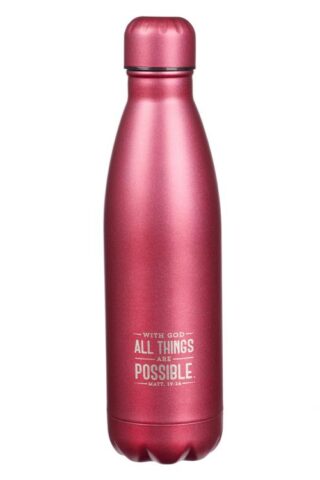 6006937144996 All Things Are Possible Stainless Steel Water Bottle