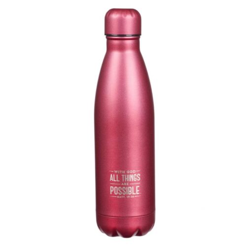 6006937144996 All Things Are Possible Stainless Steel Water Bottle