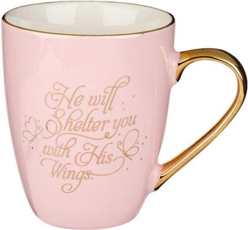 6006937153011 Comforting Large Ceramic Coffee and Tea Mug with Gold Accents for Women: He Will