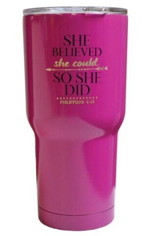 612978389232 She Believed Tumbler