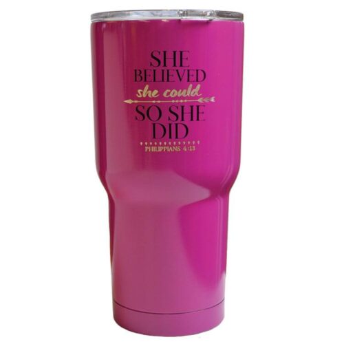 612978389232 She Believed Tumbler
