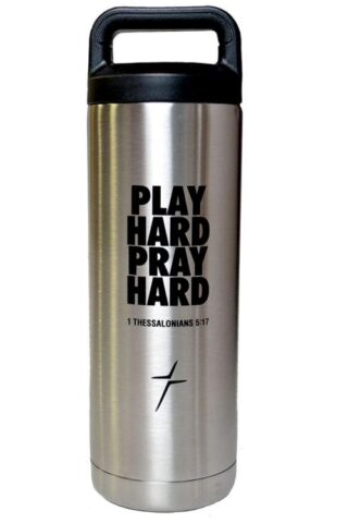 612978389270 Play Hard Pray Hard Stainless Steel Bottle