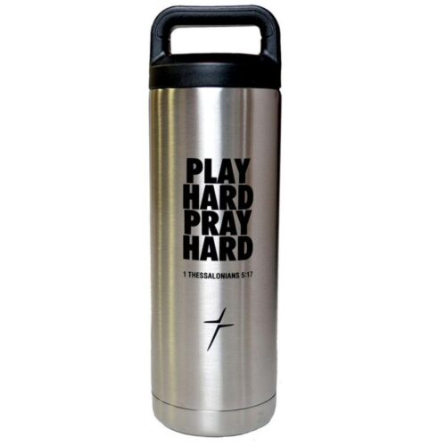 612978389270 Play Hard Pray Hard Stainless Steel Bottle