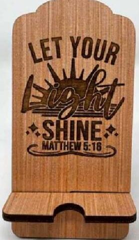 677222583620 Matthew 5:16 Phone Stand