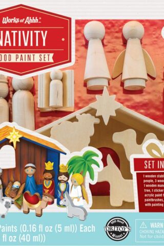 705988216589 Nativity Wood Paint Kt