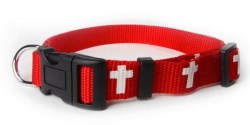 720011900013 Red Non Padded Cross Collar Small