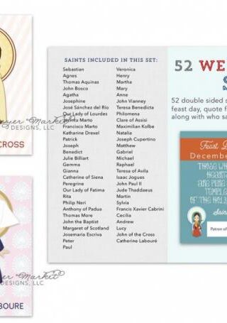 7426842715422 52 Weeks With The Saints Learning Cards