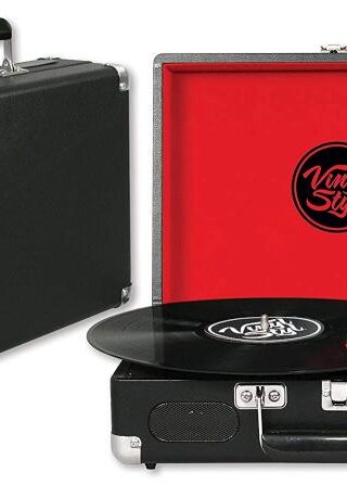 766510004012 Vinyl Styl Groove Portable 3 Speed Turntable Black