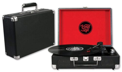 766510004012 Vinyl Styl Groove Portable 3 Speed Turntable Black