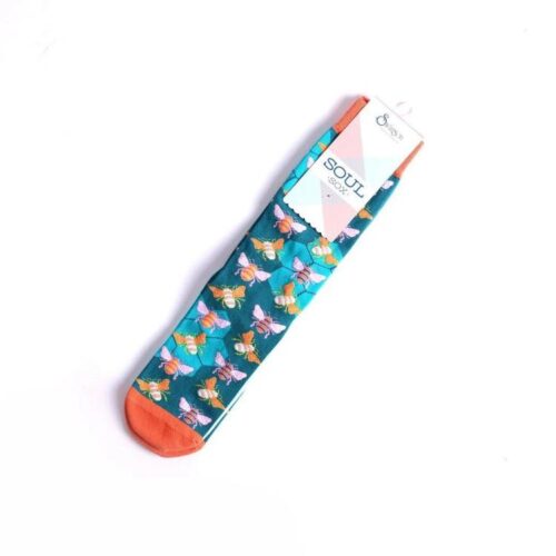 788200504381 Bee Kind Socks Fits Men Sizes 8-13 Women 9-Up