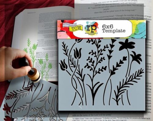 842254024339 Wildflowers Bible Journaling Stencil