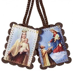 886083375743 Brown Wool Scapular Large