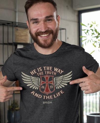 612978642733 He Is The Way The Truth And The Life Wings (XL T-Shirt)