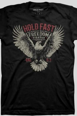 612978657386 Hold Fast Freedom Fighter Eagle (XL T-Shirt)