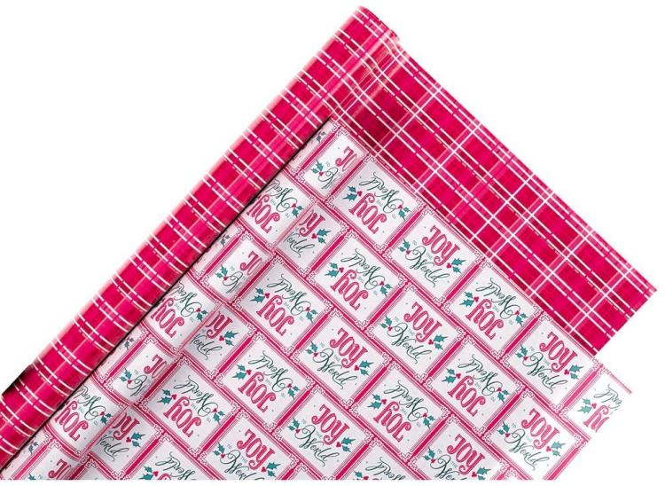 1220000329362 Premium Novelty Christmas Wrapping Paper Set Bundle: Joy to the World