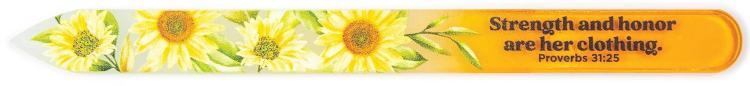 723326345432 Glass Nail File Strength And Honor Proverbs 31:25