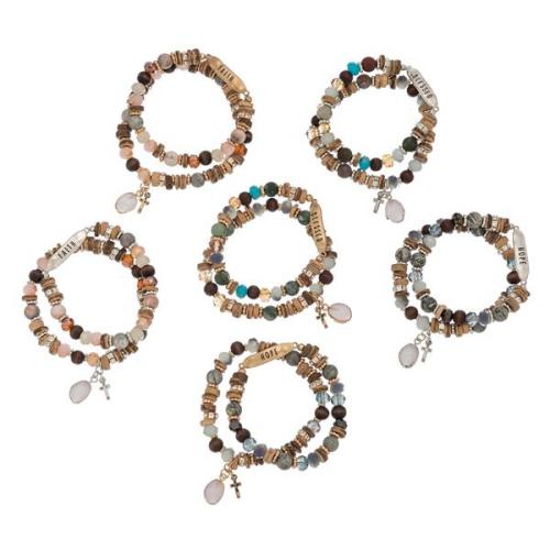 780932208001 Mixed Stone Bead Message (Bracelet/Wristband)