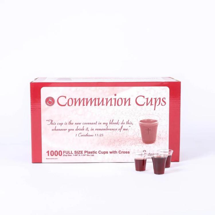 788200564705 Clear Cross Communion Cups 1000 Pack