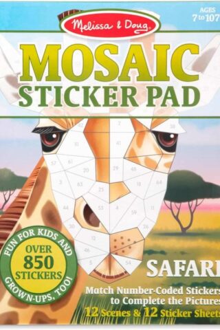 0000772301602 Mosaic Sticker Pad Safari Animals