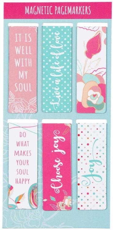 843310101087 Well With My Soul Inspirational Magnetic Bookmarks with Inspirational Designs