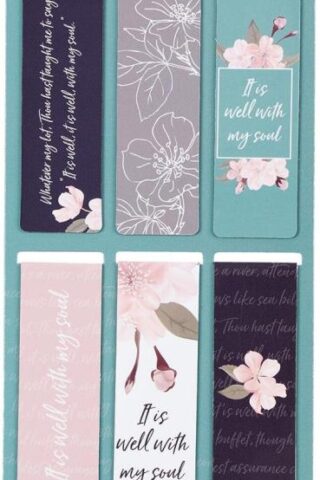 843310101100 It Is Well With My Soul Inspirational Magnetic Bookmarks with Inspirational Desi