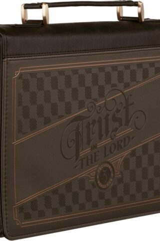 1220000326293 Classic Premium Vegan Leather Inspirational Bible Cover for Men & Women: Trust i