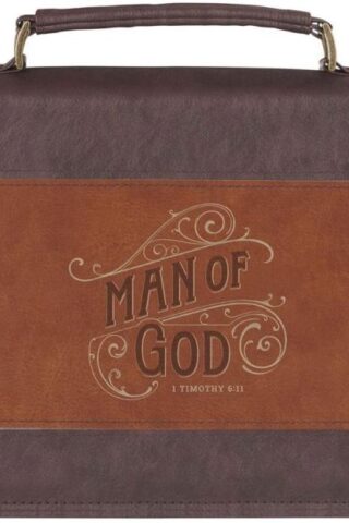 1220000326491 Classic Premium Vegan Leather Inspirational Bible Cover for Men: Man of God Enco