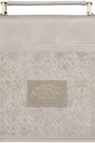 1220000722538 Premium Vegan Leather Fashion Bible Cover for Women: My Grace is Sufficient for