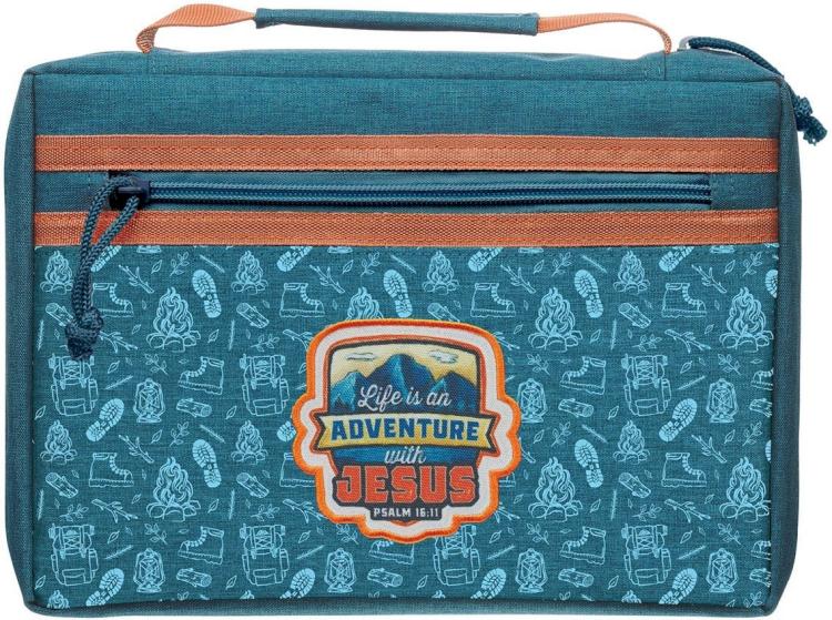 6006937176546 Premium Fashion Polyester Bible Cover for Boys & Girls: Adventure with Jesus Ins