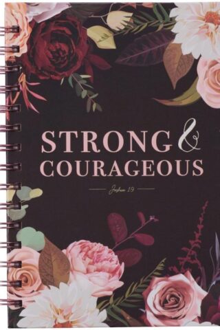 9781642729351 Journal w/Scripture Strong And Courageous Joshua 1:9 Bible Verse Rose Floral 192